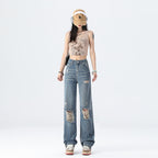 New High Waist Slimming And Wide Leg Jeans For Women