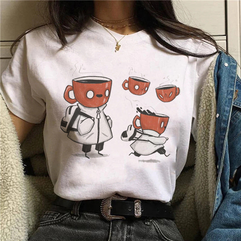 New Top Cute Cartoon Printed Casual T-shirt