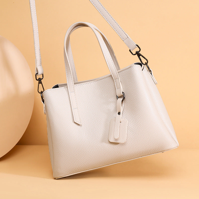Cowhide Leather Women's Bag Large Capacity Shoulder Handbag