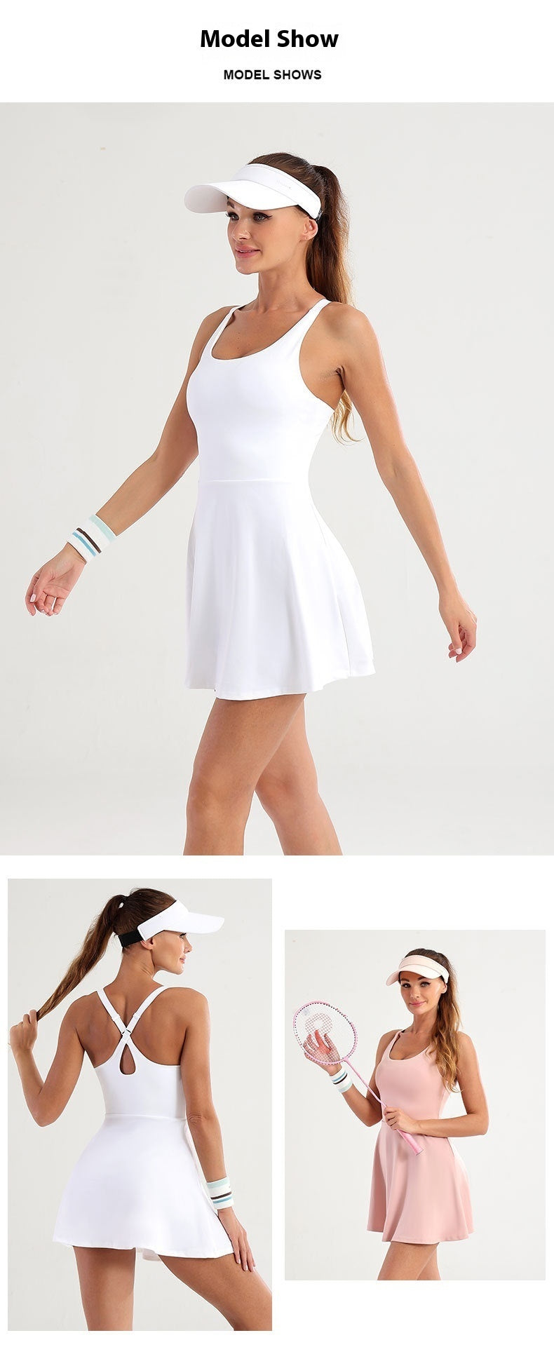 Beauty Back Hollow Out Dress Tennis Skirt Gym