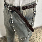 Hand-woven Decorative Pearl Waist Chain