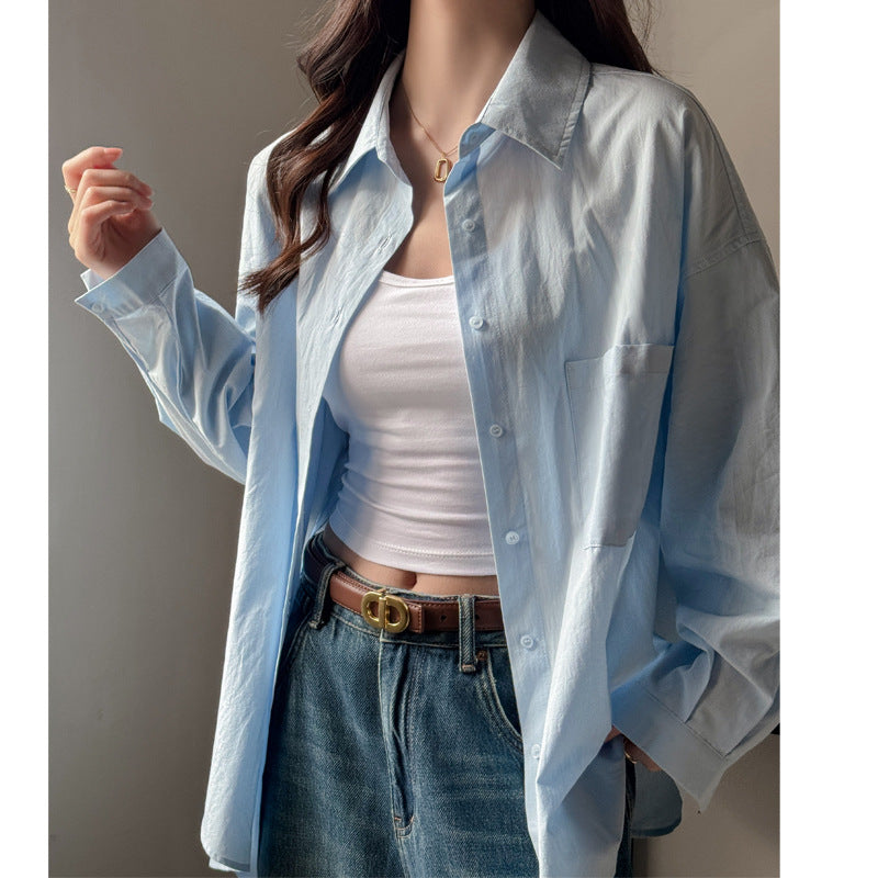 Korean Style Women's Loose Casual Plus Size Shirt